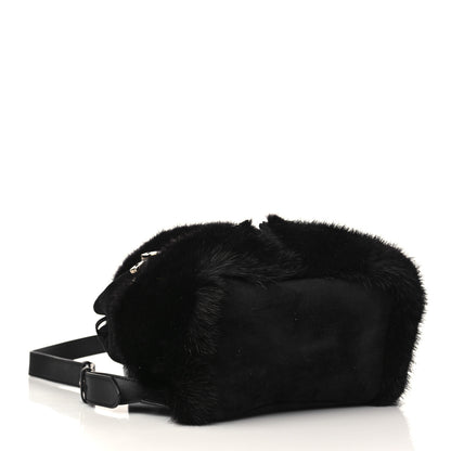 Salvatore Ferragamo Mink Clafskin Gancini Jam Backpack Black 3 of 5