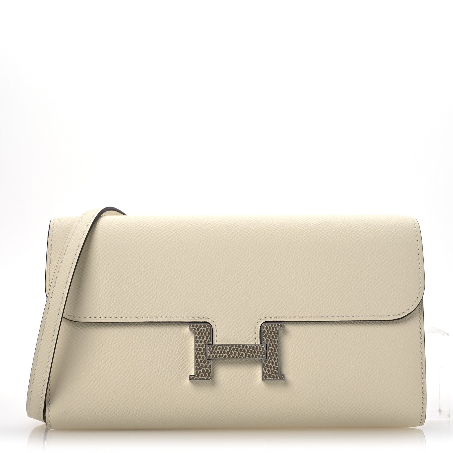 Hermes Epsom Lizard Constance Wallet To Go Nata 1 of 11