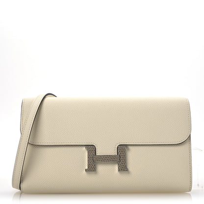 Hermes Epsom Lizard Constance Wallet To Go Nata 1 of 11