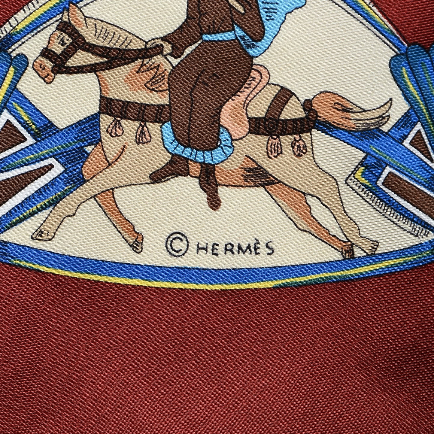 Silk Tournez Manege Scarf 90