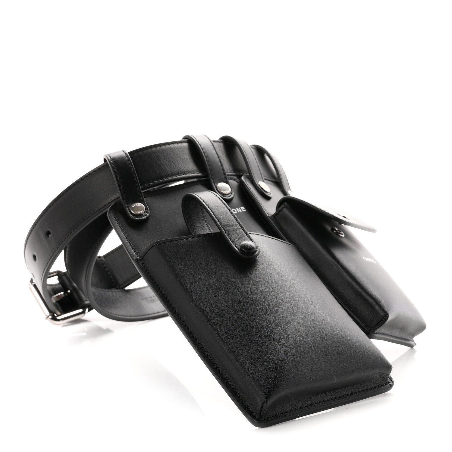 Fendi Vitello Glacier Utility Belt Pouch 85 34 Black 3 of 8