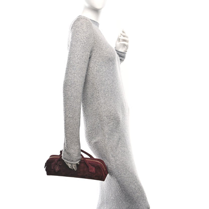 Alaia Suede Goatskin Teckel Clutch Rouge Grenat 2 of 11