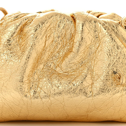 Bottega Veneta Metallic Crinkled Lambskin The Mini Pouch Oro 8 of 11
