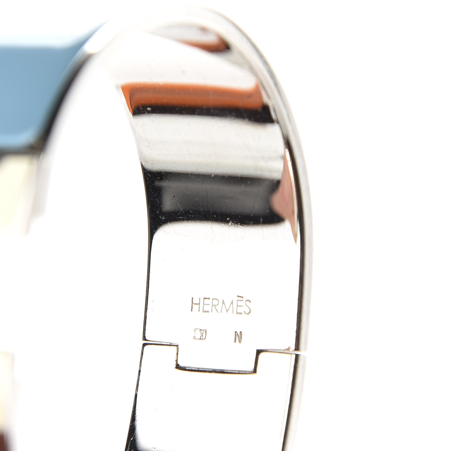 Enamel Wide Clic Clac H Bracelet GM Aigue Marine