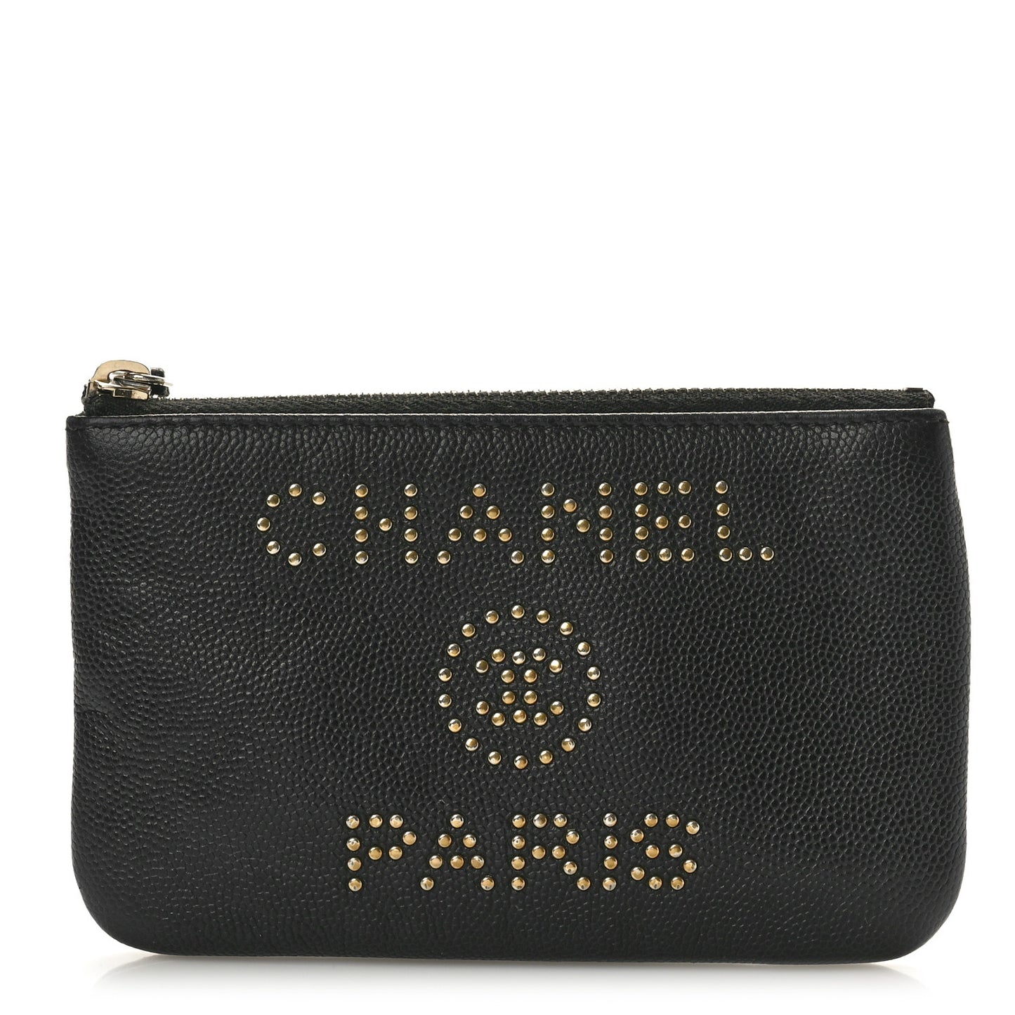 Caviar Studded Deauville Cosmetic Pouch Black