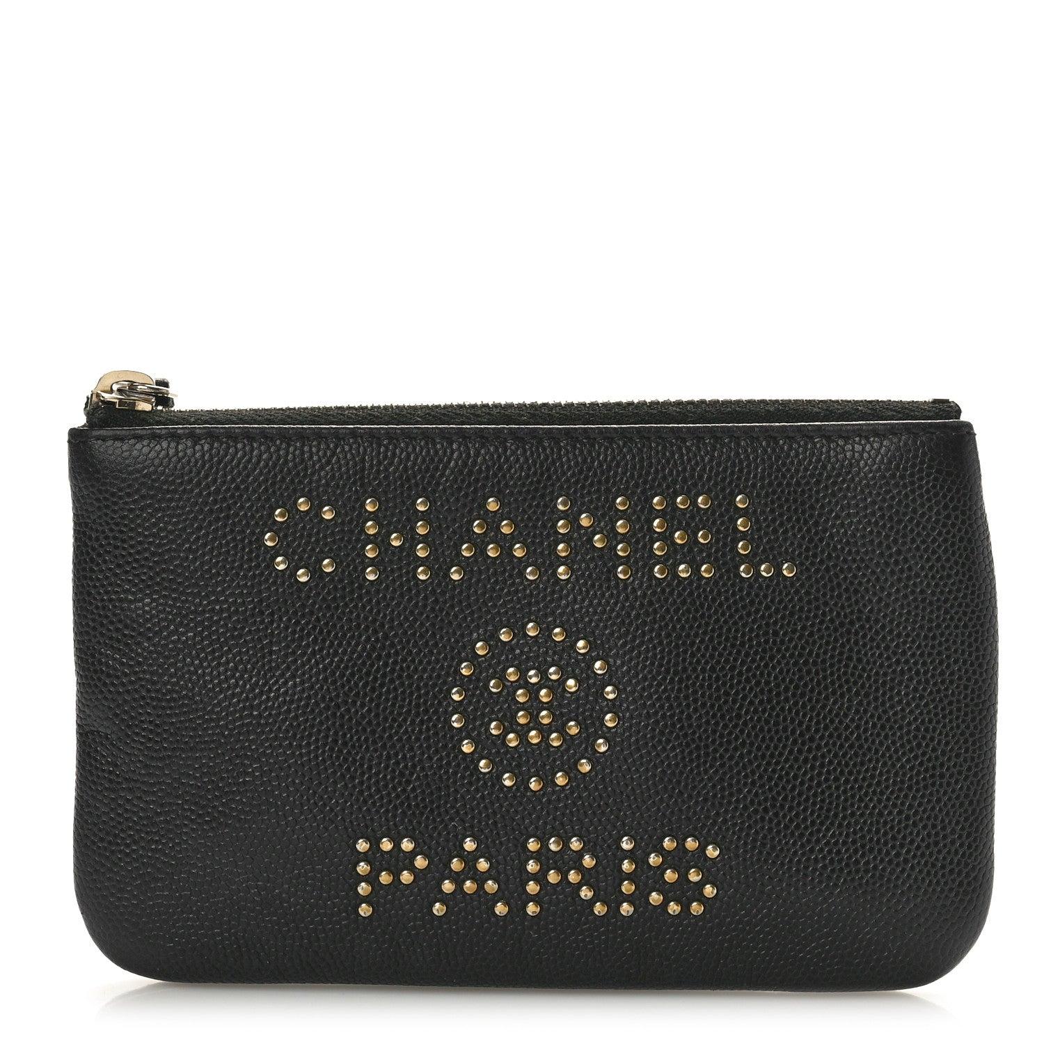 Chanel Caviar Studded Deauville Cosmetic Pouch Black 1 of 8