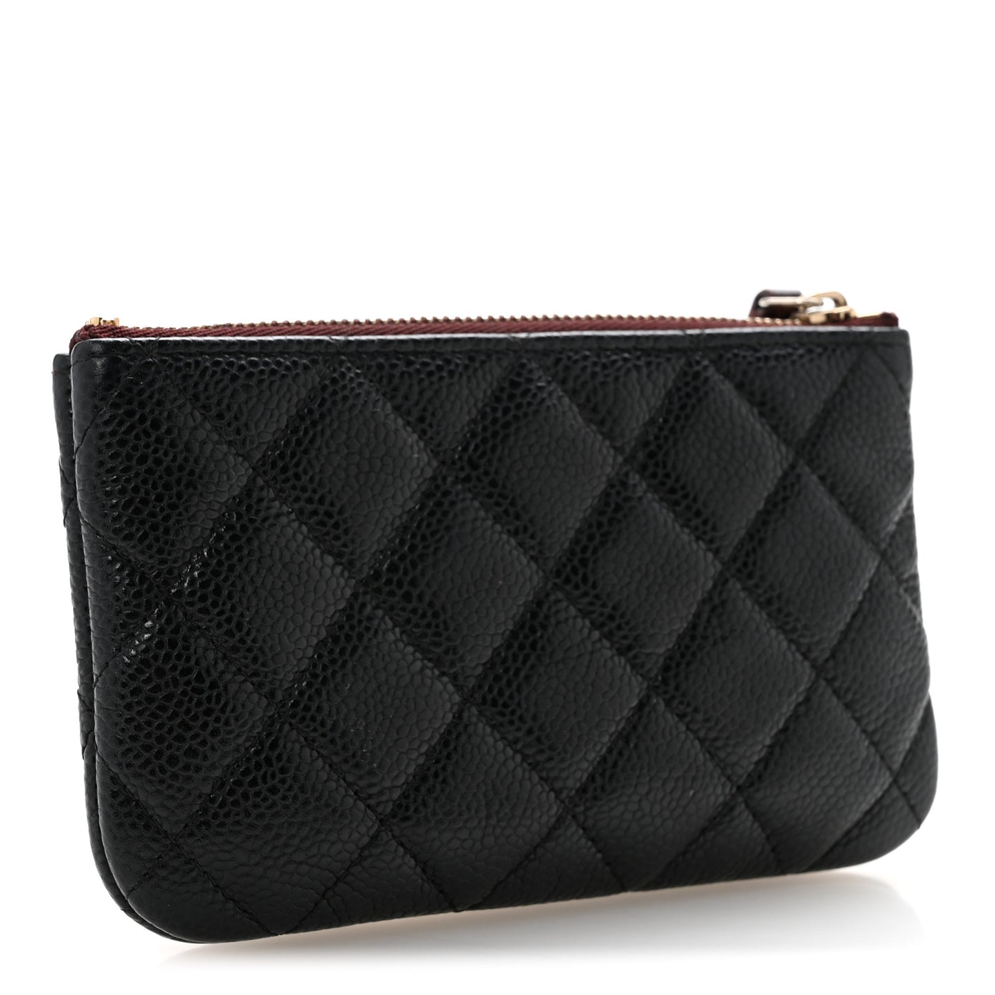 Caviar Quilted Small Cosmetic Case Black