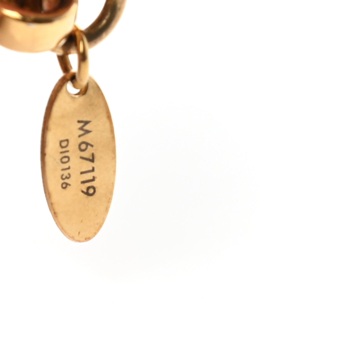 Metal Enamel Fleur De Monogram Bag Charm Dore