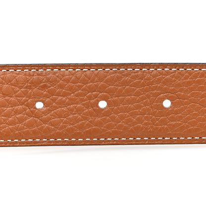 Hermes Box 135 Togo 38mm H Belt 90 36 Black Gold 3 of 5