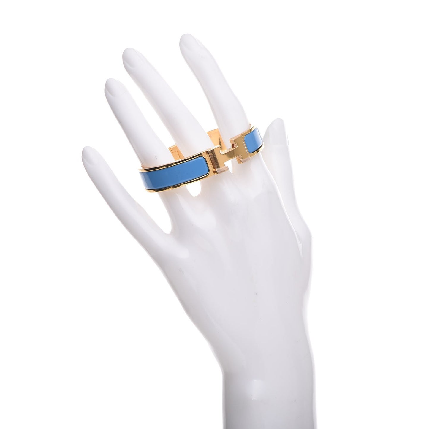 Enamel Narrow Clic Clac H Bracelet PM Bleu Cielo