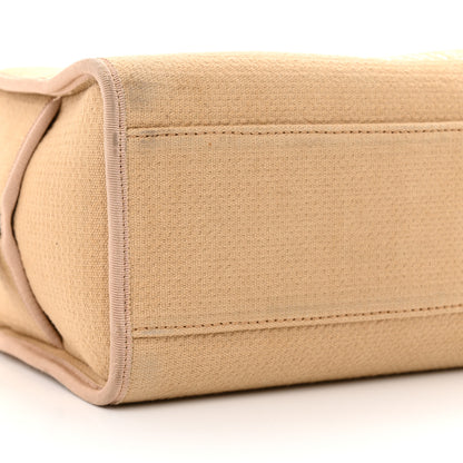 Chanel Canvas Deauville Bowling Bag Beige 9 of 18