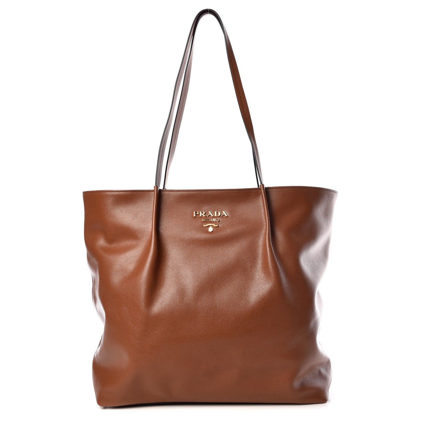 Soft Calf Shopping Tote Cannella