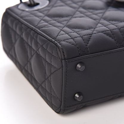 Christian Dior Ultra Matte Calfskin Cannage Mini Lady Dior Black 9 of 11