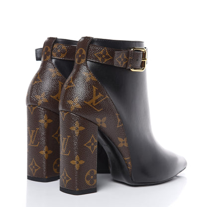 Louis Vuitton Calfskin Patent Monogram Matchmake Low Boots 37 4 of 9