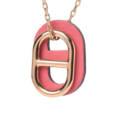 Hermes Swift O'Maillon Pendant Necklace Rose Azalee 4 of 6