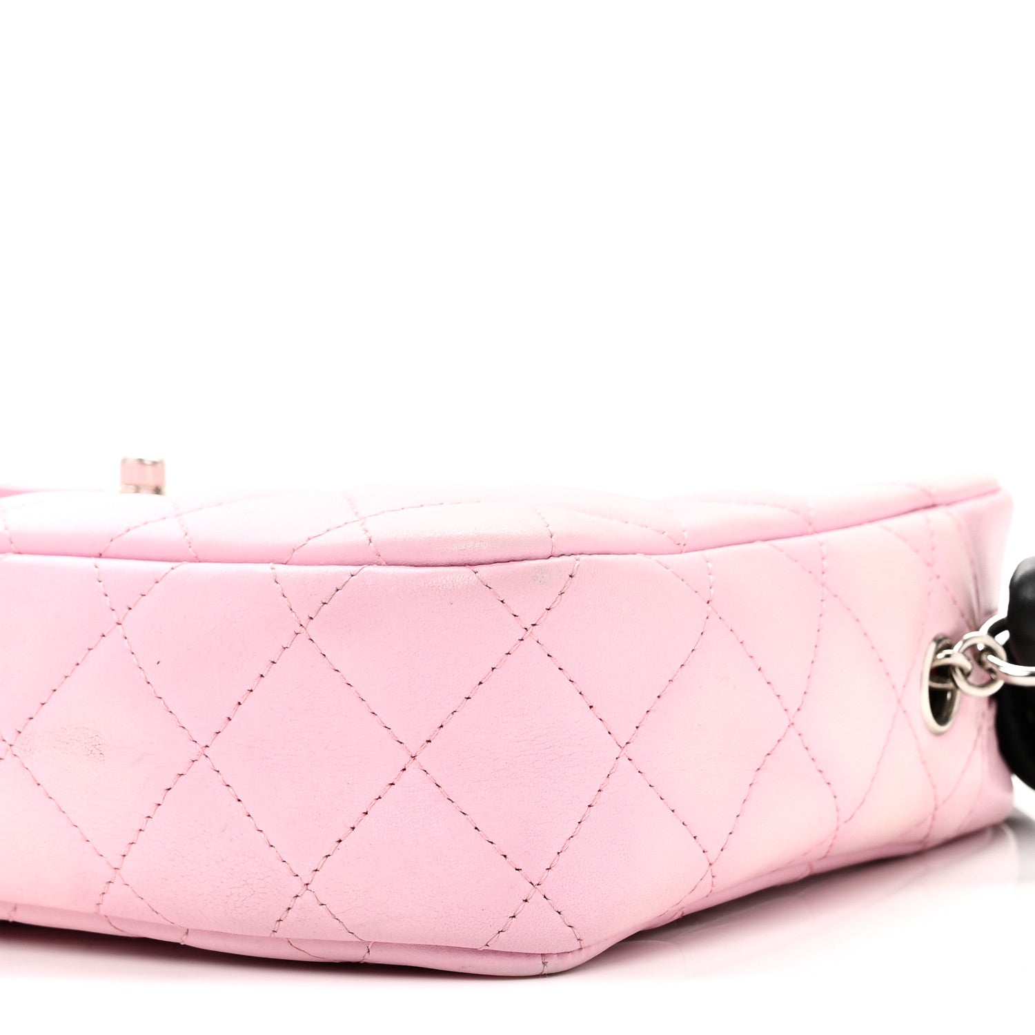 Chanel Calfskin Quilted Cambon Camera Case Pink Black 10 of 11