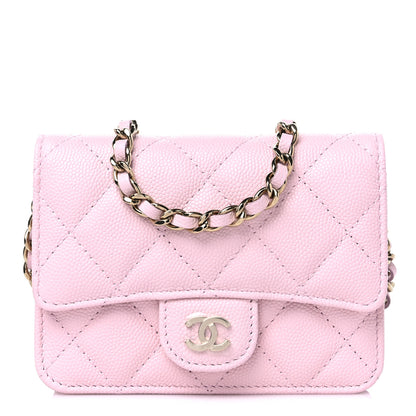 Chanel Caviar Quilted Mini Chain Bag Pink 1 of 11