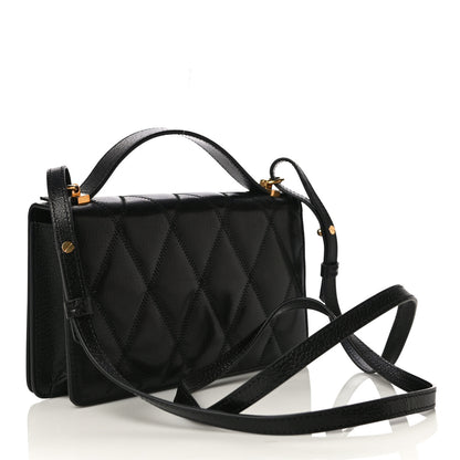 Givenchy Goatskin Quilted GV3 Strap Wallet Black 2 of 10