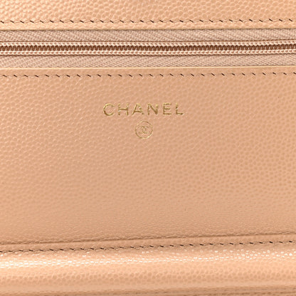 Chanel Caviar Quilted Wallet On Chain WOC Beige 6 of 11