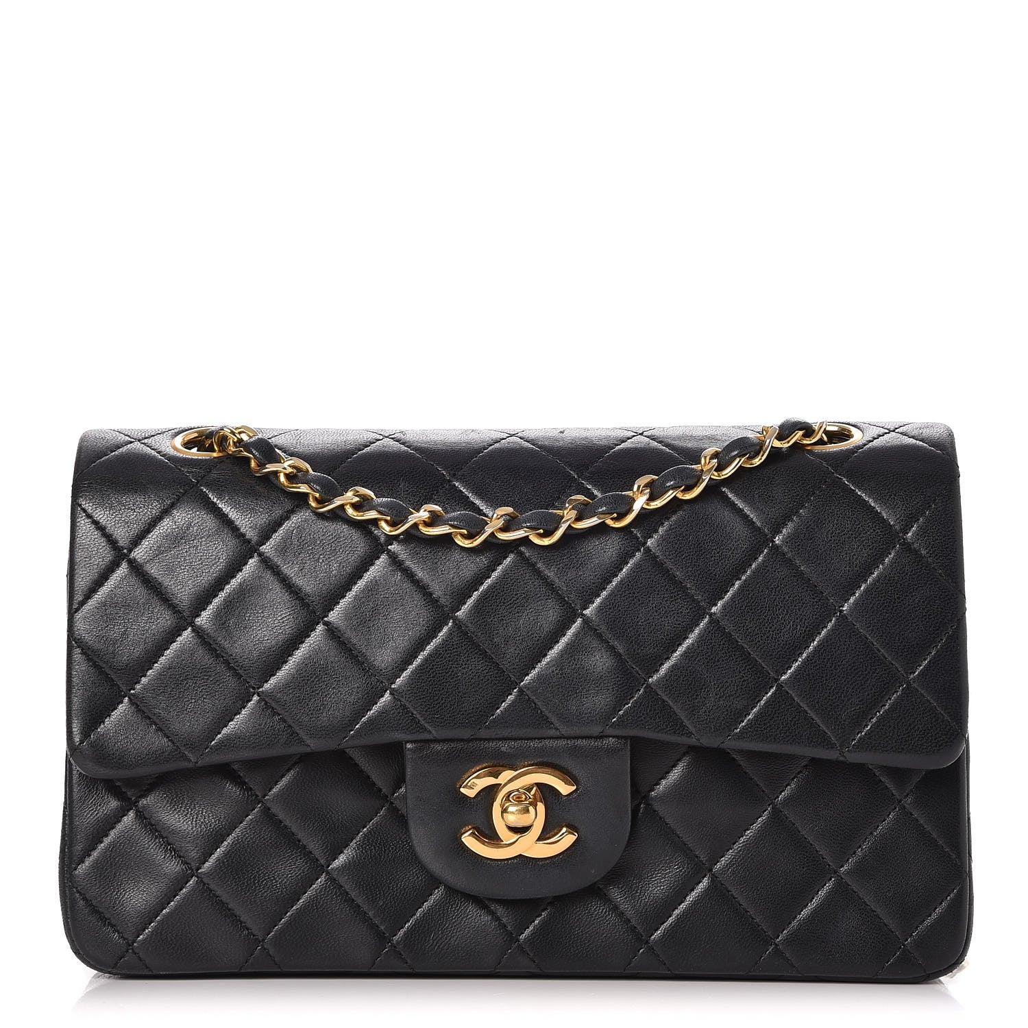 Chanel Lambskin Quilted Small Double Flap Black 1 of 8