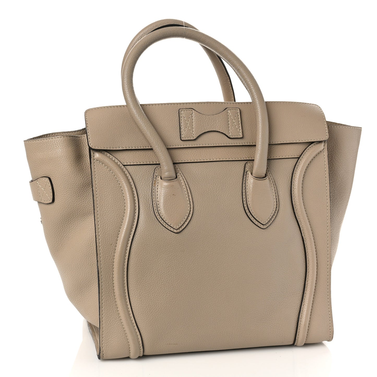Drummed Calfskin Mini Luggage Dune