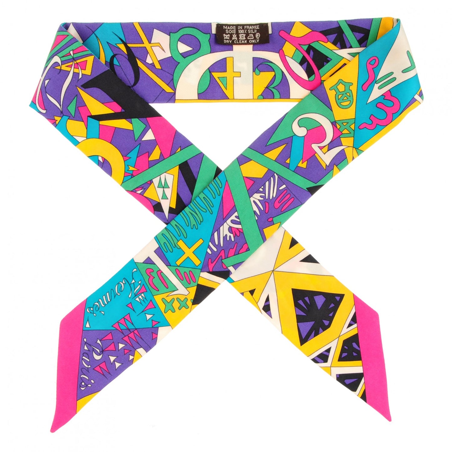 Silk Le Nombre D'Or Twilly Rose Vif Vert Jaune