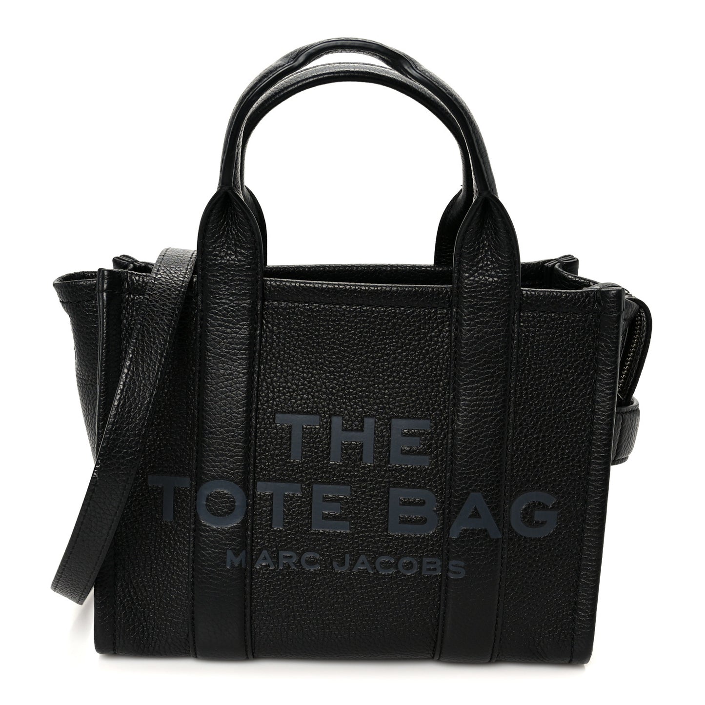 Grained Calfskin Small The Tote Bag Black