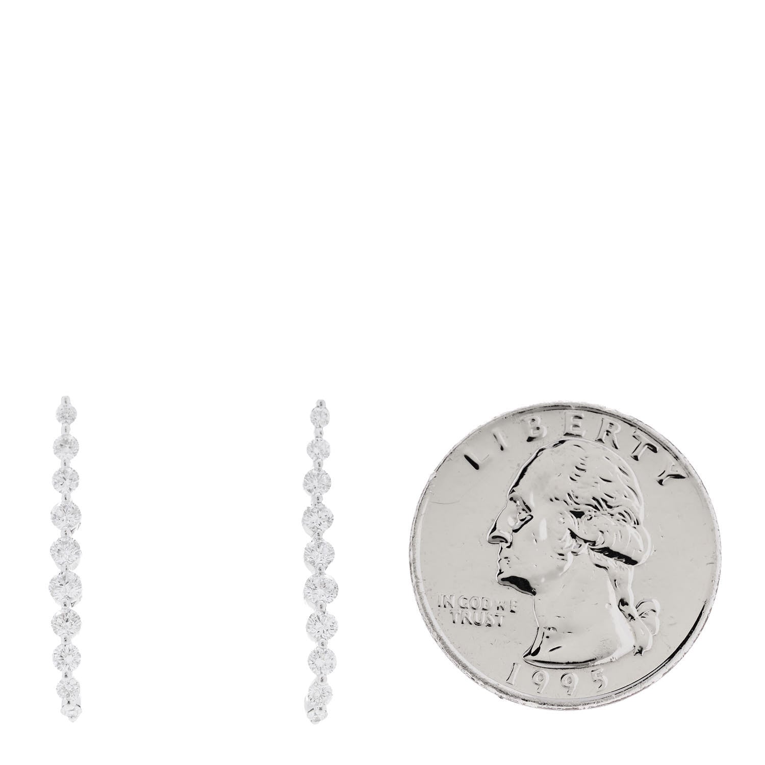 Anita Ko 18K White Gold Diamond Medium Cascade Earrings 2 of 4