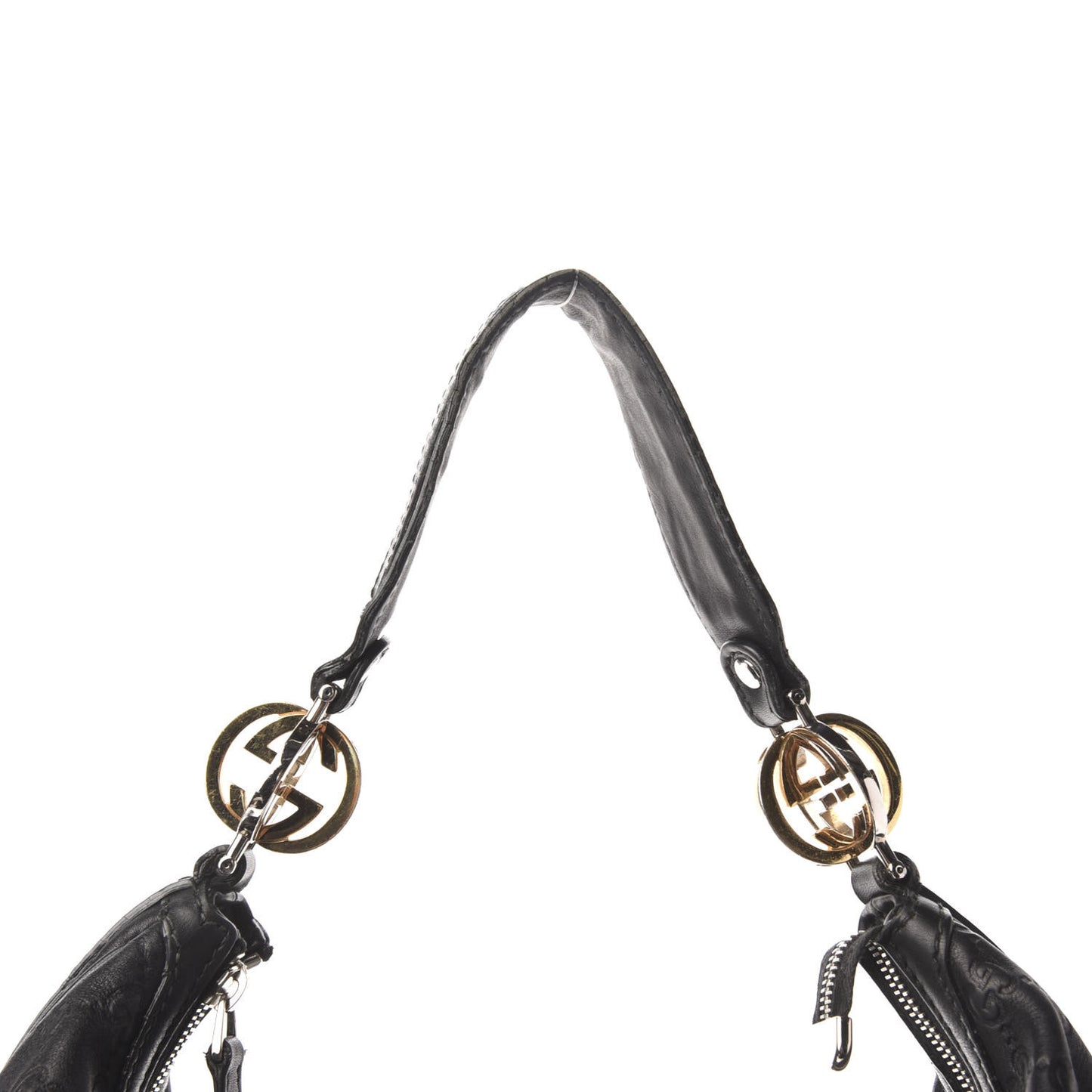 Guccissima Large GG Twins Hobo Black