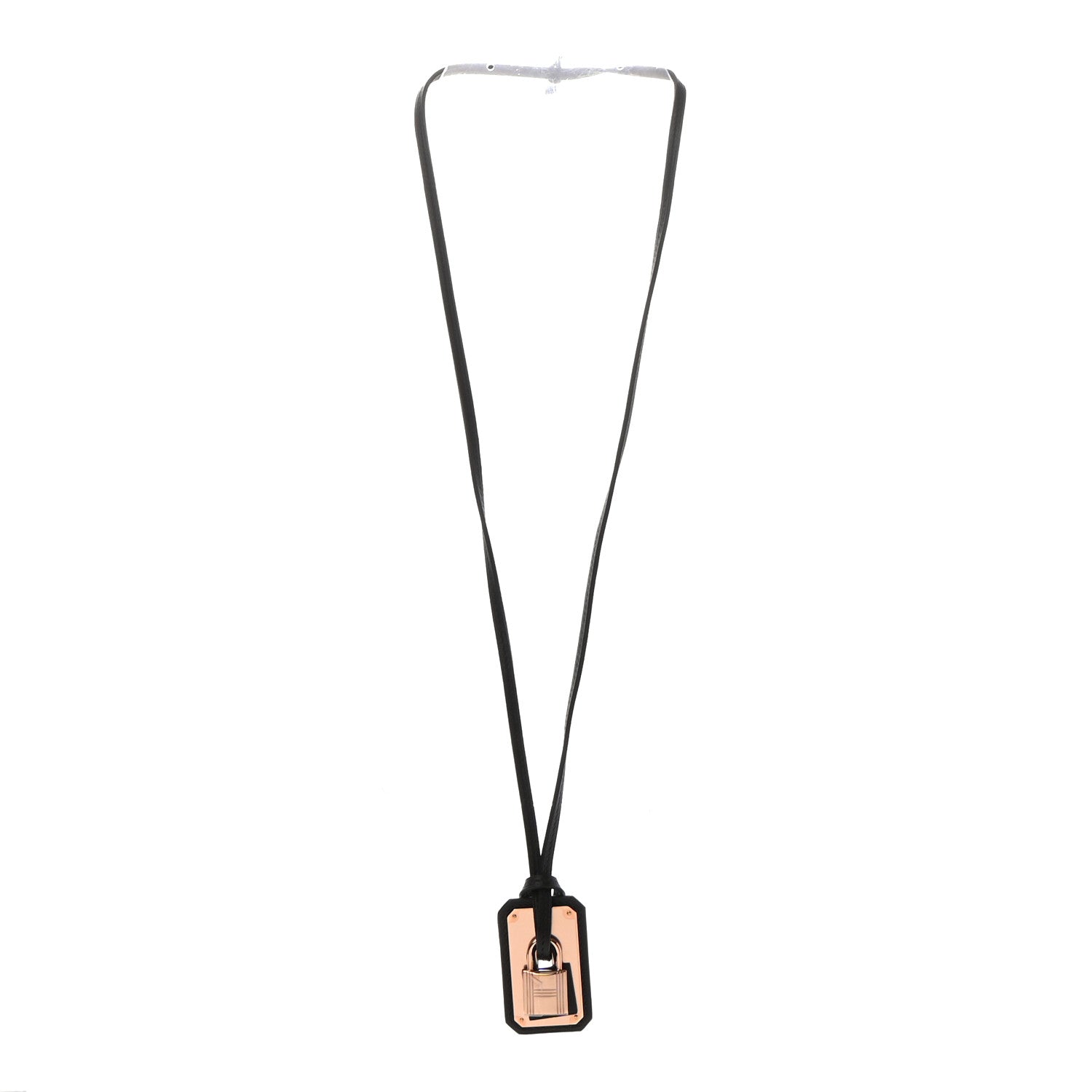 Hermes Swift Large O'Kelly Pendant Necklace Black 3 of 8