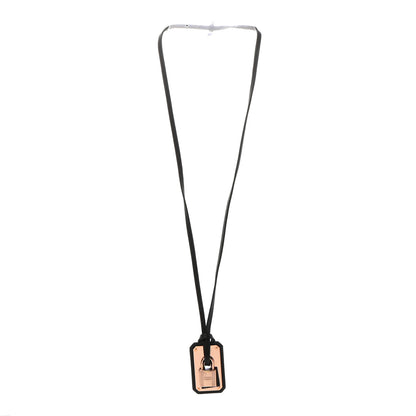 Hermes Swift Large O'Kelly Pendant Necklace Black 3 of 8
