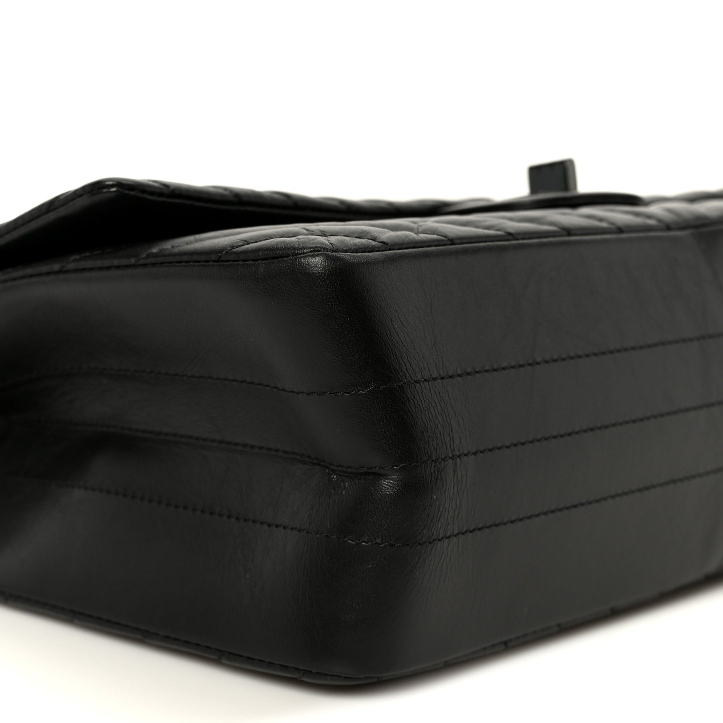 Aged Calfskin Chevron Quilted 2.55 Reissue 226 So Black