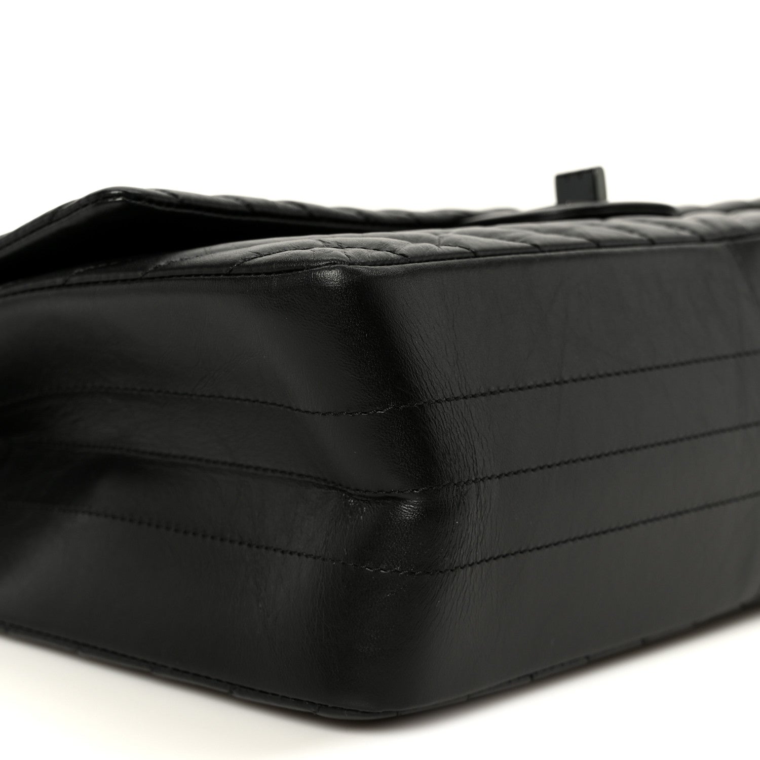 Chanel Aged Calfskin Chevron Quilted 2.55 Reissue 226 So Black 9 of 10