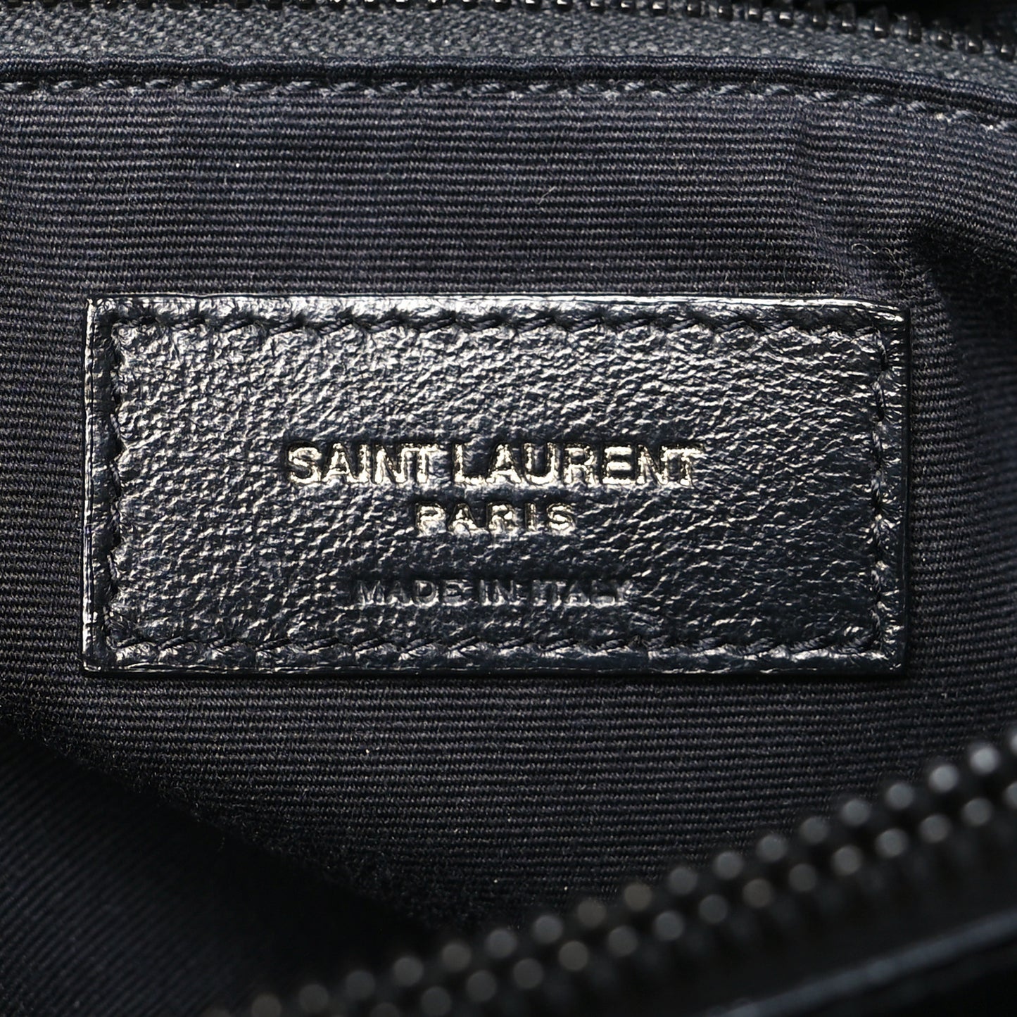 Calfskin Y Quilted Monogram Monochrome Medium Loulou Chain Satchel Black