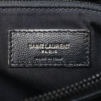 Saint Laurent Calfskin Y Quilted Monogram Monochrome Medium Loulou Chain Satchel Black 6 of 10
