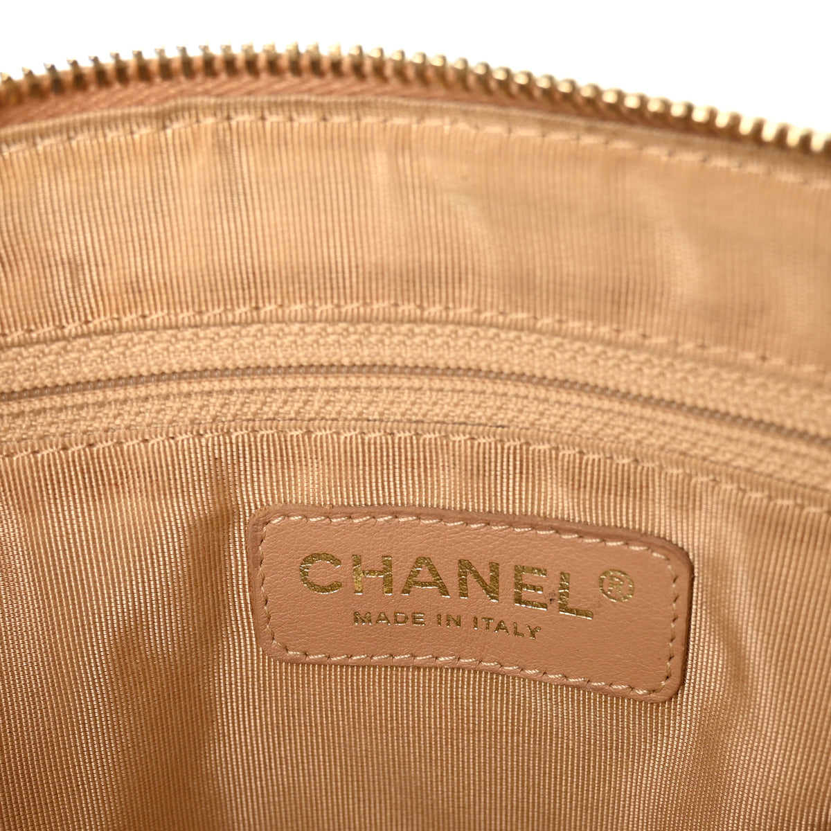 Caviar Quilted Timeless CC Shoulder Bag Beige