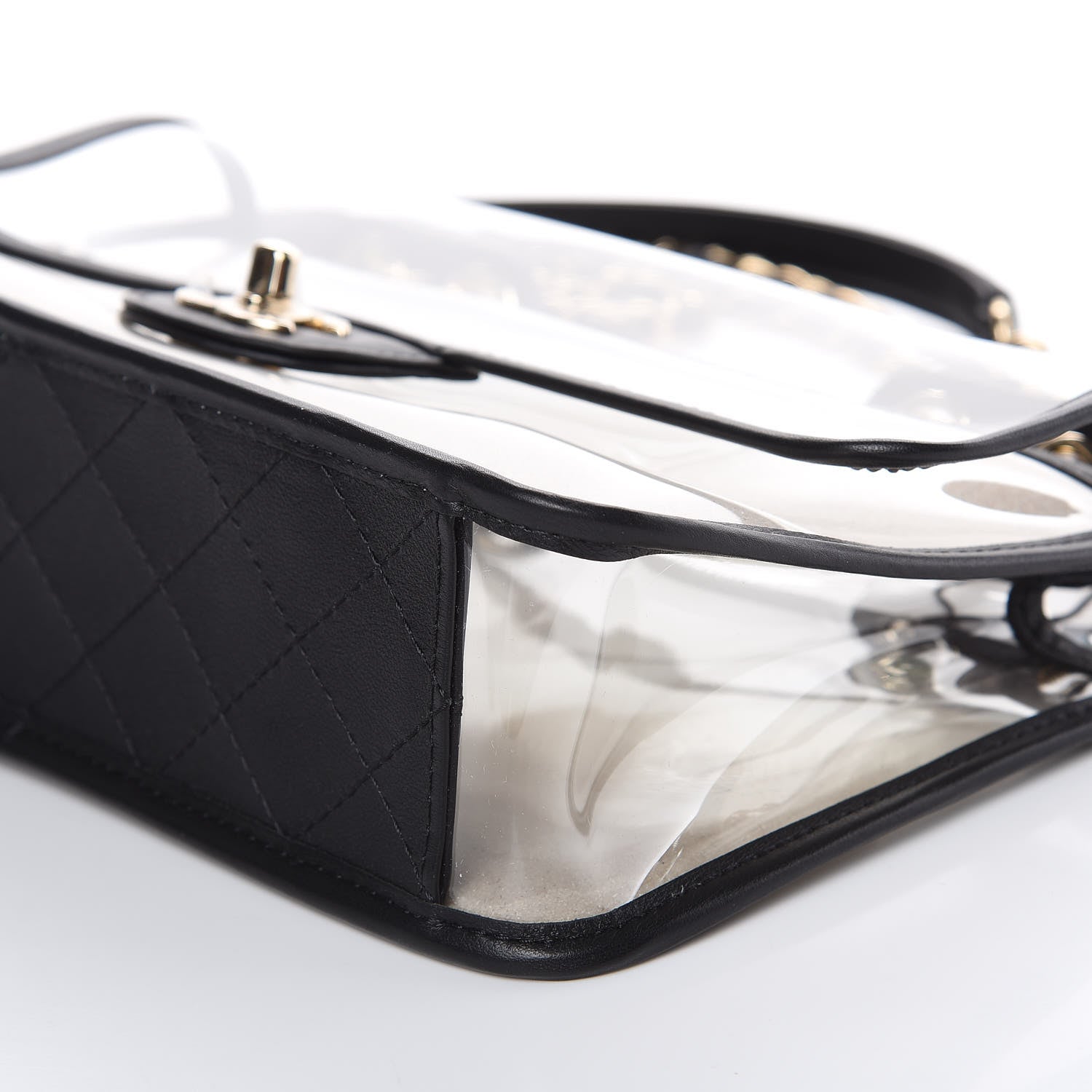 Chanel Lambskin PVC Medium Coco Sand Flap Black 9 of 10