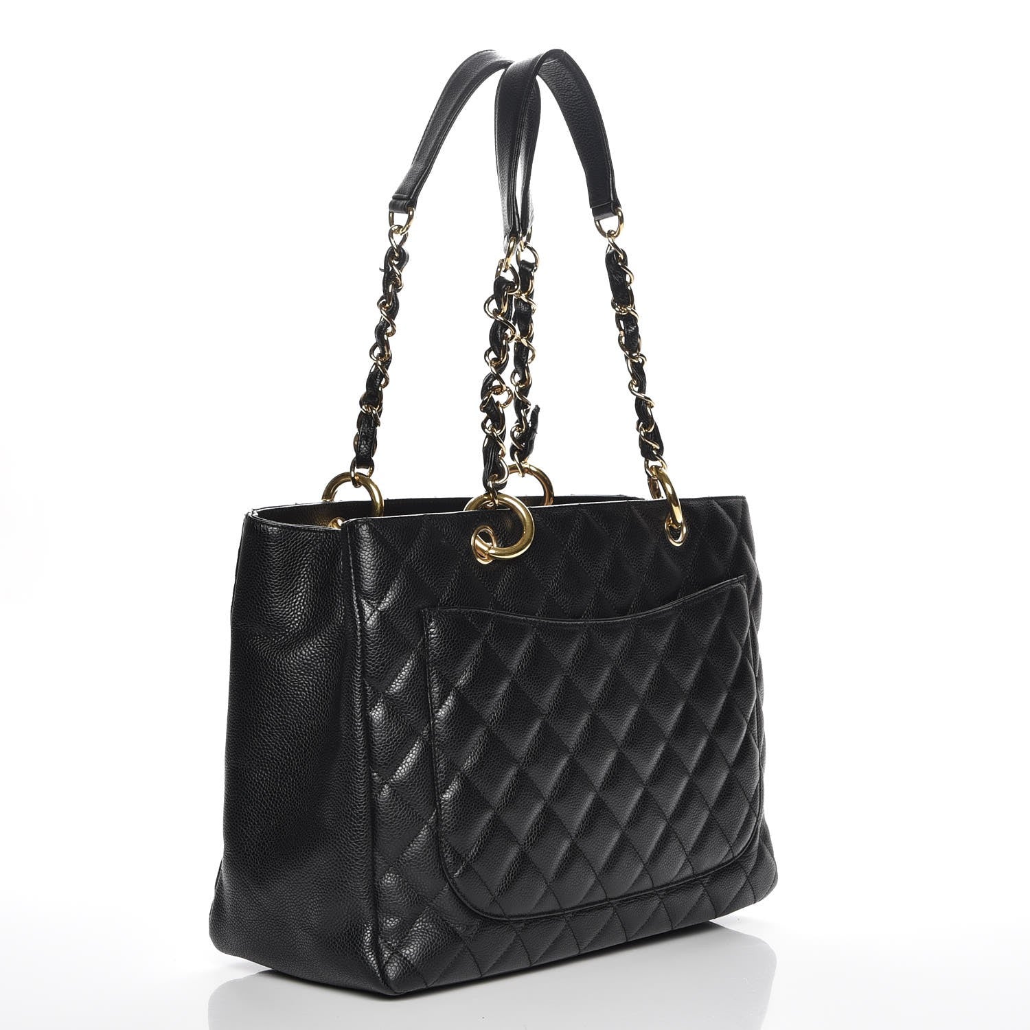 Chanel Caviar Quilted Grand Shopping Tote GST Black 3 of 8