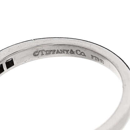Tiffany Platinum Diamond .39ctw Princess Cut Half Circle Eternity Band Ring 53 6.5 4 of 4