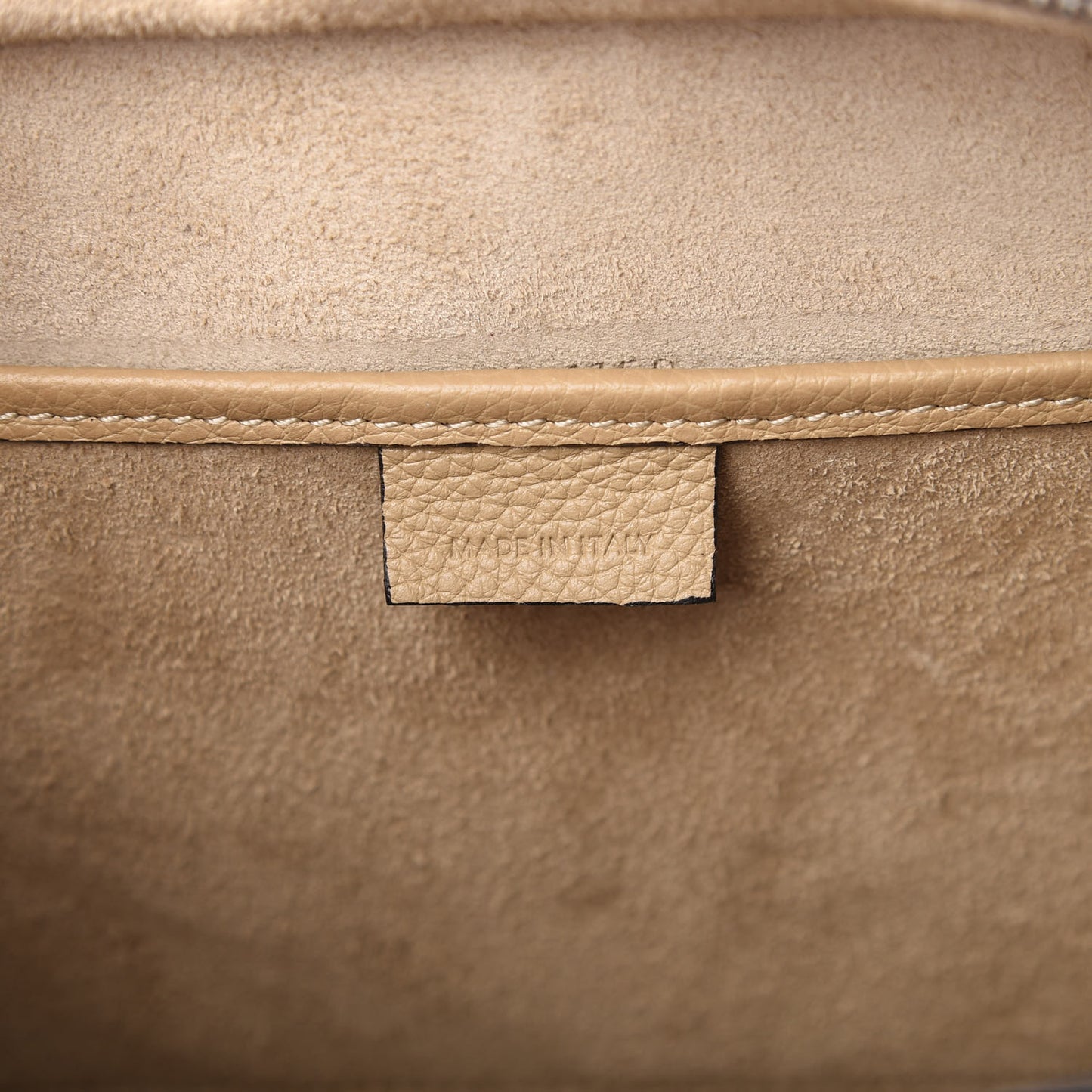 Drummed Calfskin Nano Luggage Dune