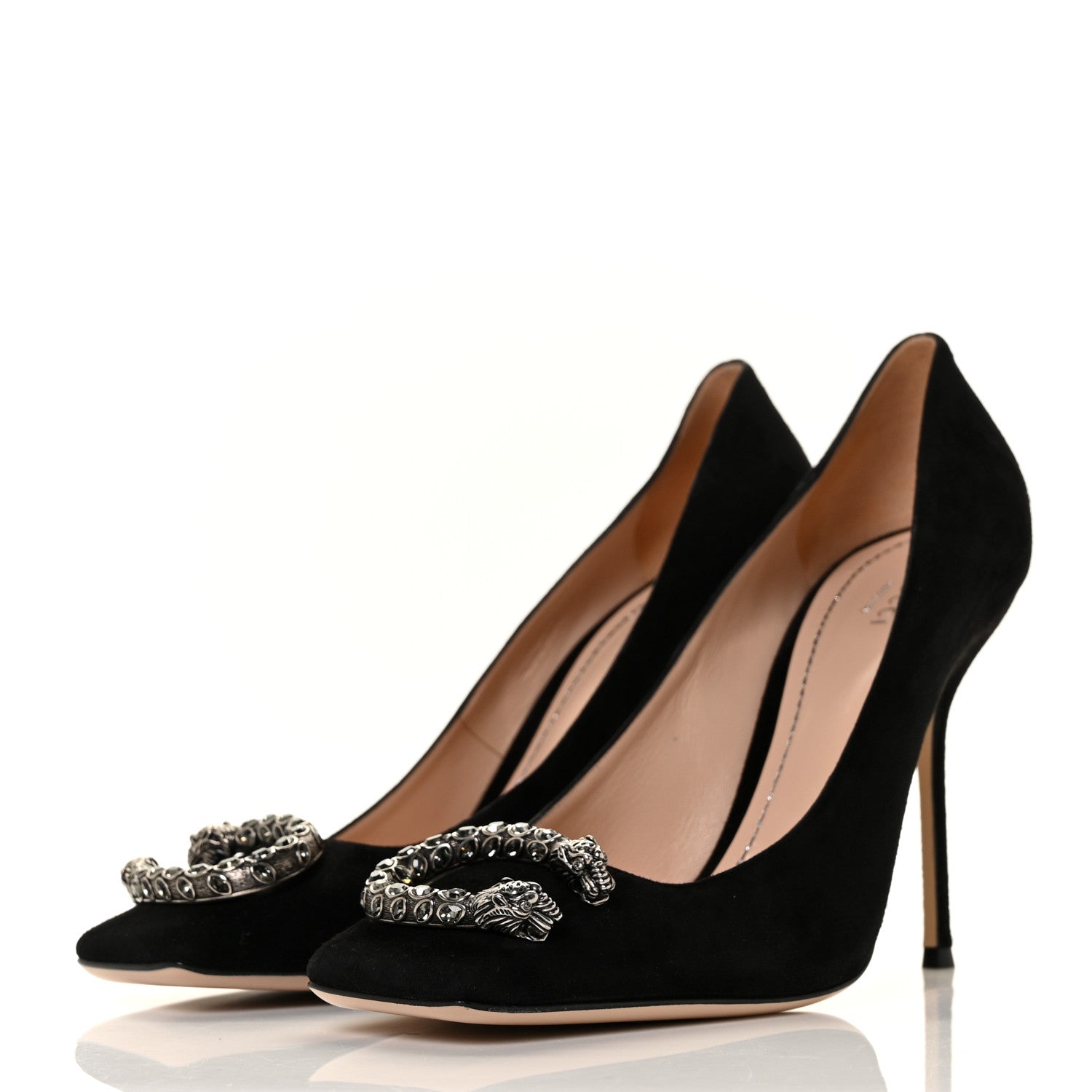 Gucci Suede Dionysus Pumps 41 Black 2 of 9