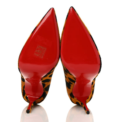 Christian Louboutin Calf Hair Leopard Kate 100 Pumps 37.5 Spicy 5 of 7