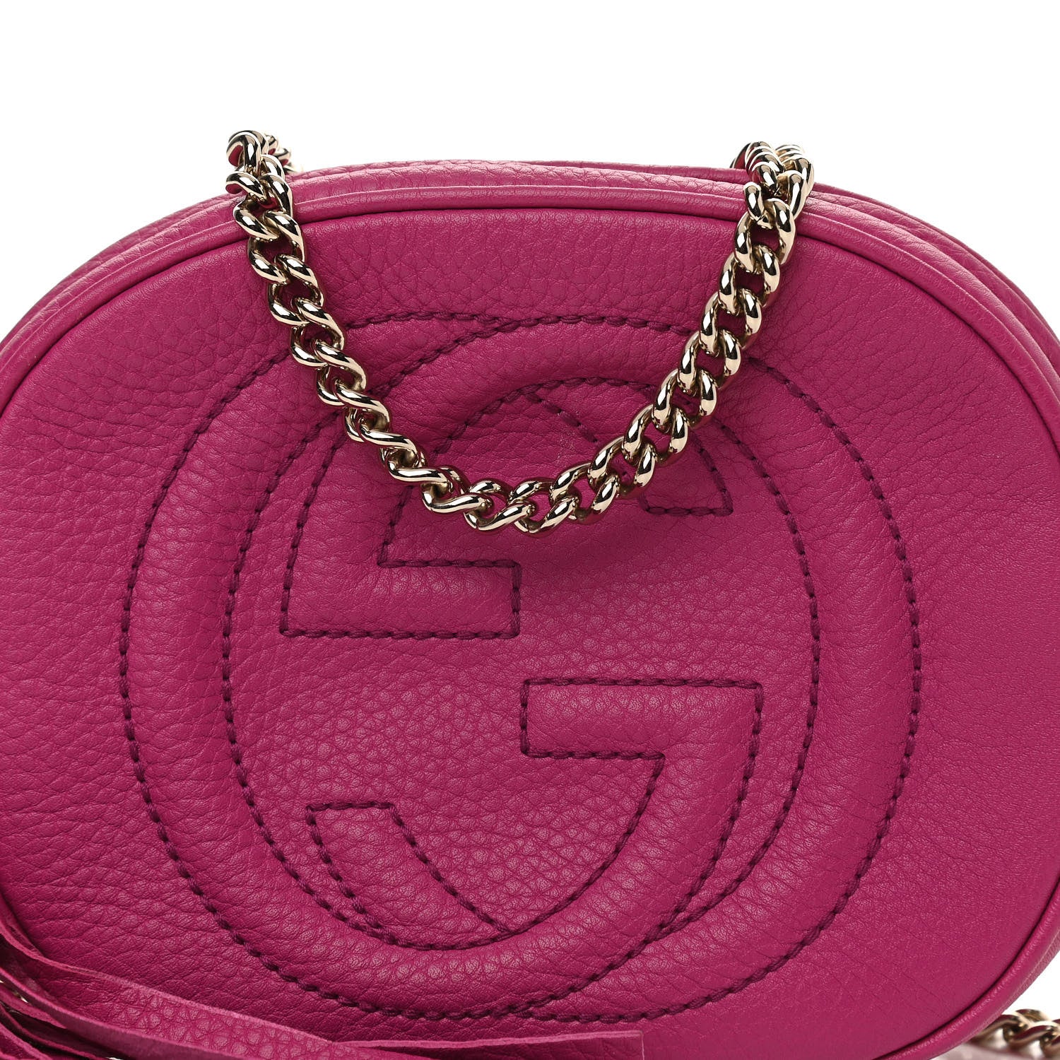 Gucci Cellarius Calfskin Mini Soho Chain Bag Bright Bouganville 8 of 11