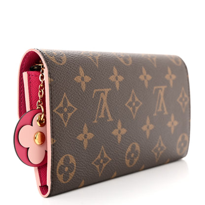 Louis Vuitton Monogram Bloom Flower Emilie Wallet Fuchsia 3 of 9