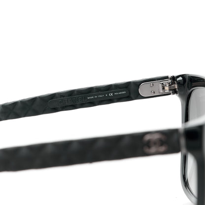 Chanel Acetate Quilted Polarized Butterfly CC Sunglasses 5288-Q Black 5 of 8