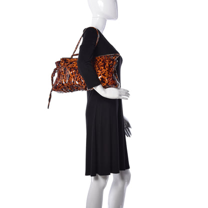 Gucci Patent Hysteria Large Clutch Tortoise Brown 2 of 9