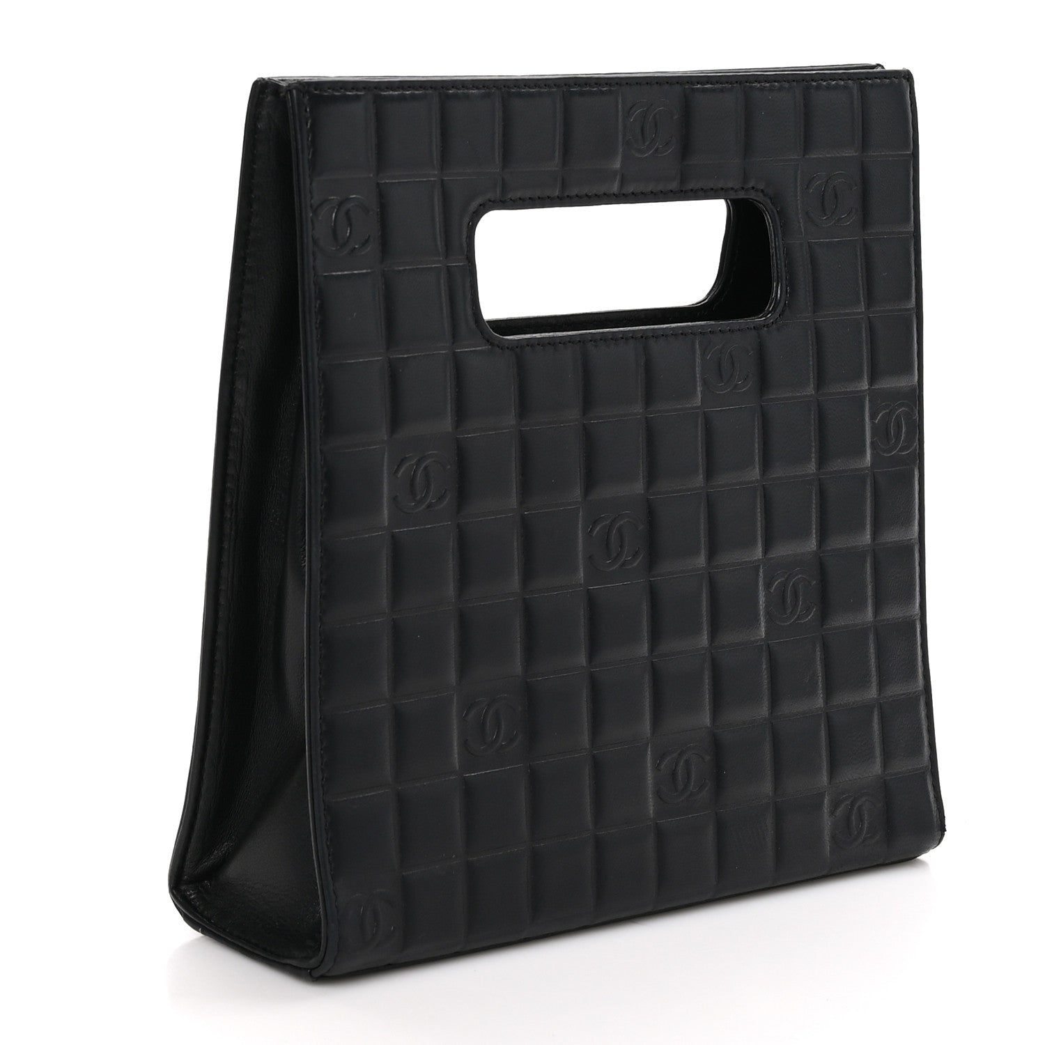 Chanel Lambskin CC Chocolate Bar Shoulder Bag Black 3 of 10