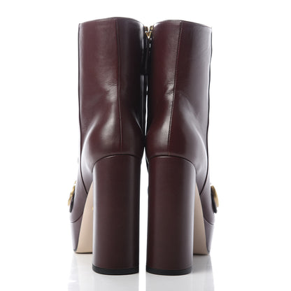 Gucci Malaga Kid GG Marmont Fringe Platform Ankle Boots 37 Red 6 of 9