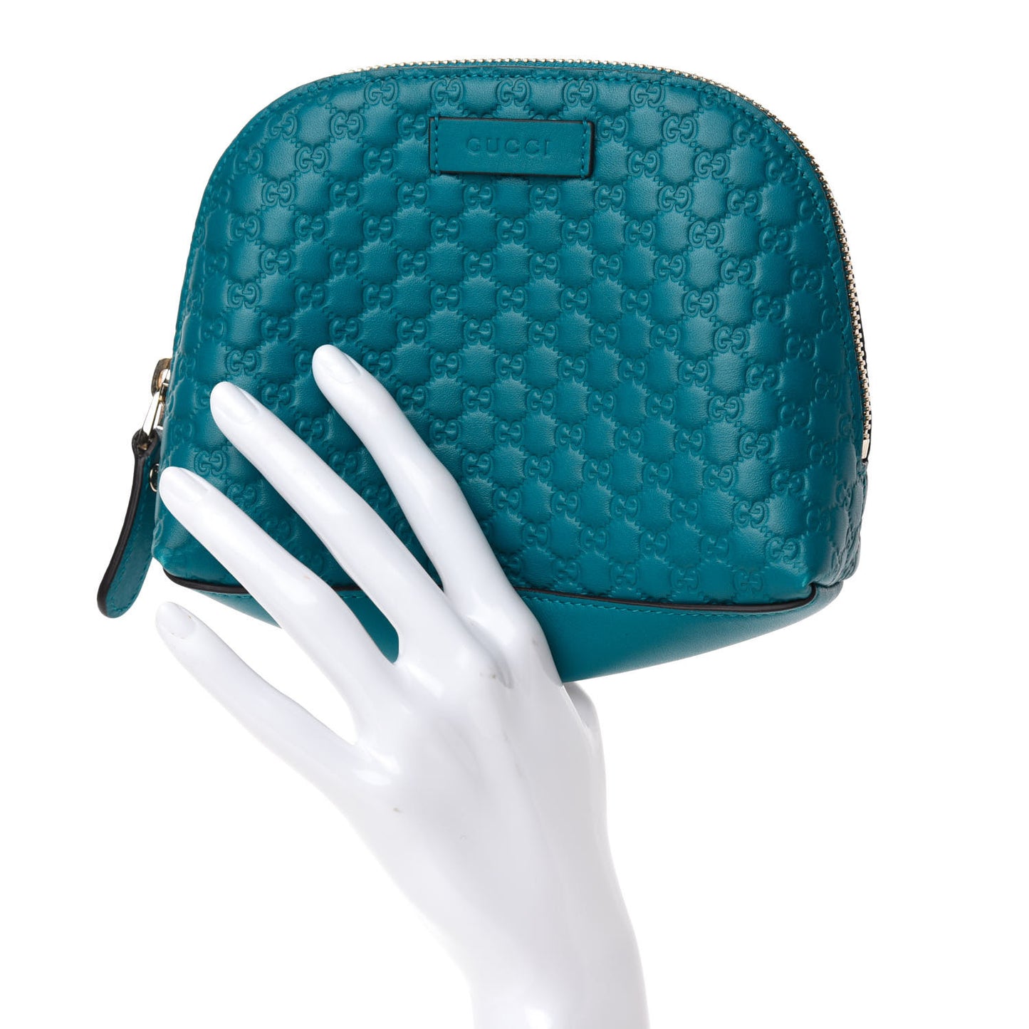 Microguccissima GG Cosmetic Case Deep Cobalt