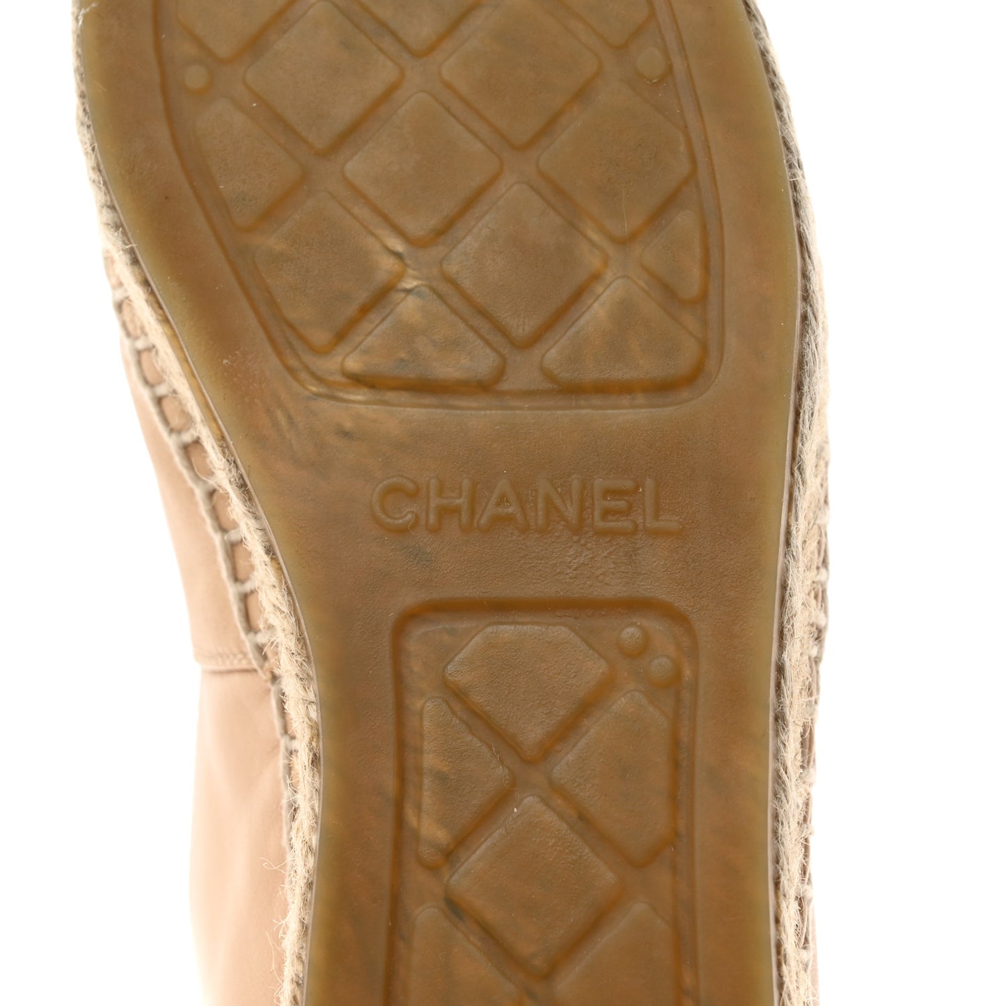 Lambskin CC Espadrilles 38 Beige Black
